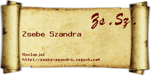 Zsebe Szandra névjegykártya